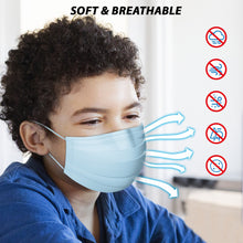 Load image into Gallery viewer, Kids Colored Disposable Face Mask - Pack of 50,  Breathable 3-Ply Face Mask -  Ages 4-12 Children