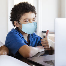 Load image into Gallery viewer, Kids Colored Disposable Face Mask - Pack of 50,  Breathable 3-Ply Face Mask -  Ages 4-12 Children