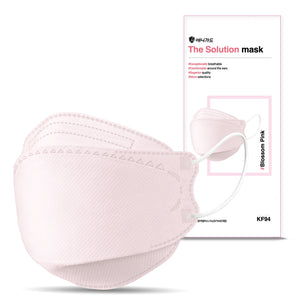The Solution Mask [Made in Korea] KF94 -Blossom Pink - Recyclable Paper Package - Exceptionally Breathable
