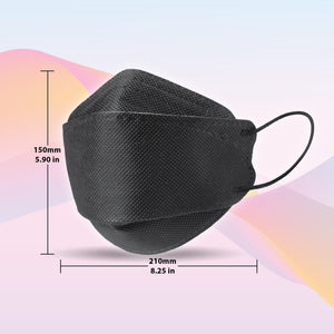 [Made in Korea] ANYGUARD BLACK KF94 Mask, Re-Sealable Packs of 5