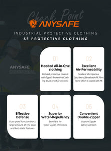 ANYSAFE Disposable Coveralls [2 packs]
